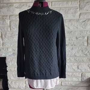 Simply Vera Grandma Sweater with Faux Crystal Detail
